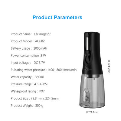 3 Working Modes IPX7 Waterproof Electric Portable Ear Cleaner