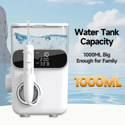 Oral Irrigator 1000ml UV Disinfection Dental Washing Machine Display Screen Cordless Water Flosser with Toothbrush